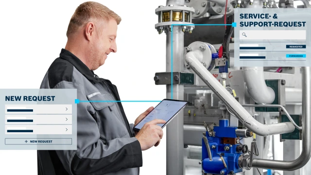 技术人员可直接在产品上通过Hydraulic Hub提交服务请求
