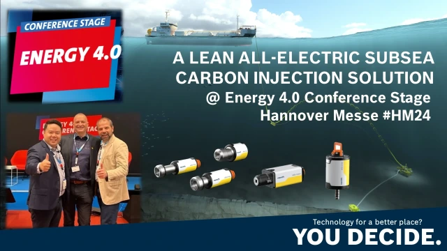 Bosch Rexroth 和 NOV APL 在 2024 年汉诺威工业博览会上就 CCUS 主题发表演讲。