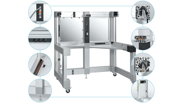 由 Bosch Rexroth 集成功能的型材制成的框架