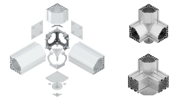 Bosch Rexroth 型材连接件分解图