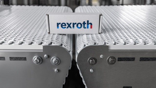 模块化输送线上的 Bosch Rexroth 盒子