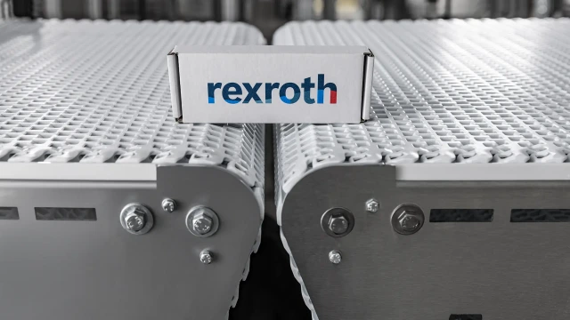模块化输送线上的 Bosch Rexroth 盒子