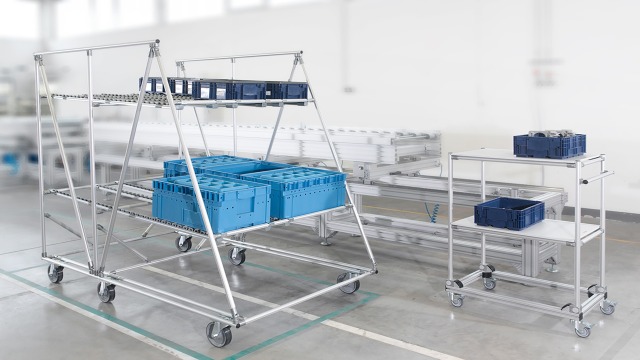 用于物料运送车的 Bosch Rexroth EcoShape 管型框架
