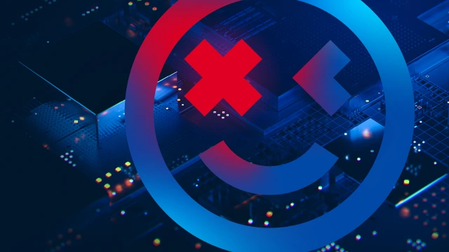 ctrlX AUTOMATION 的主视觉图展示了一块白金色底板，前景是一个色彩丰富的笑脸图案。
