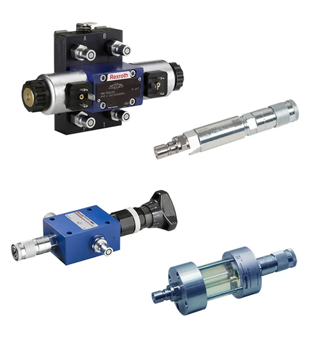 Hydraulix 204 设备套装示意图，适用于 Hydraulix 200/300 工作站，对应学习主题：开/关液压系统——故障排除与电气操作