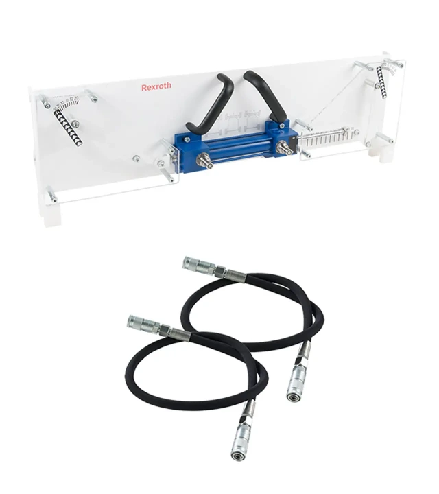 Hydraulix 206 设备套装示意图，适用于 Hydraulix 200/300 工作站，学习主题：移动液压系统——阿克曼转向