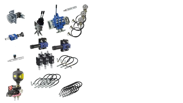 Hydraulix 208 设备套装示意图，适用于 Hydraulix 200/300 工作站，对应学习主题：移动液压系统——负载传感控制